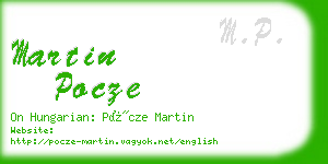 martin pocze business card